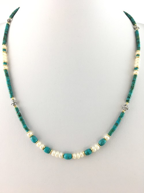 Turquoise Pearl Necklace - Jewels of Byron