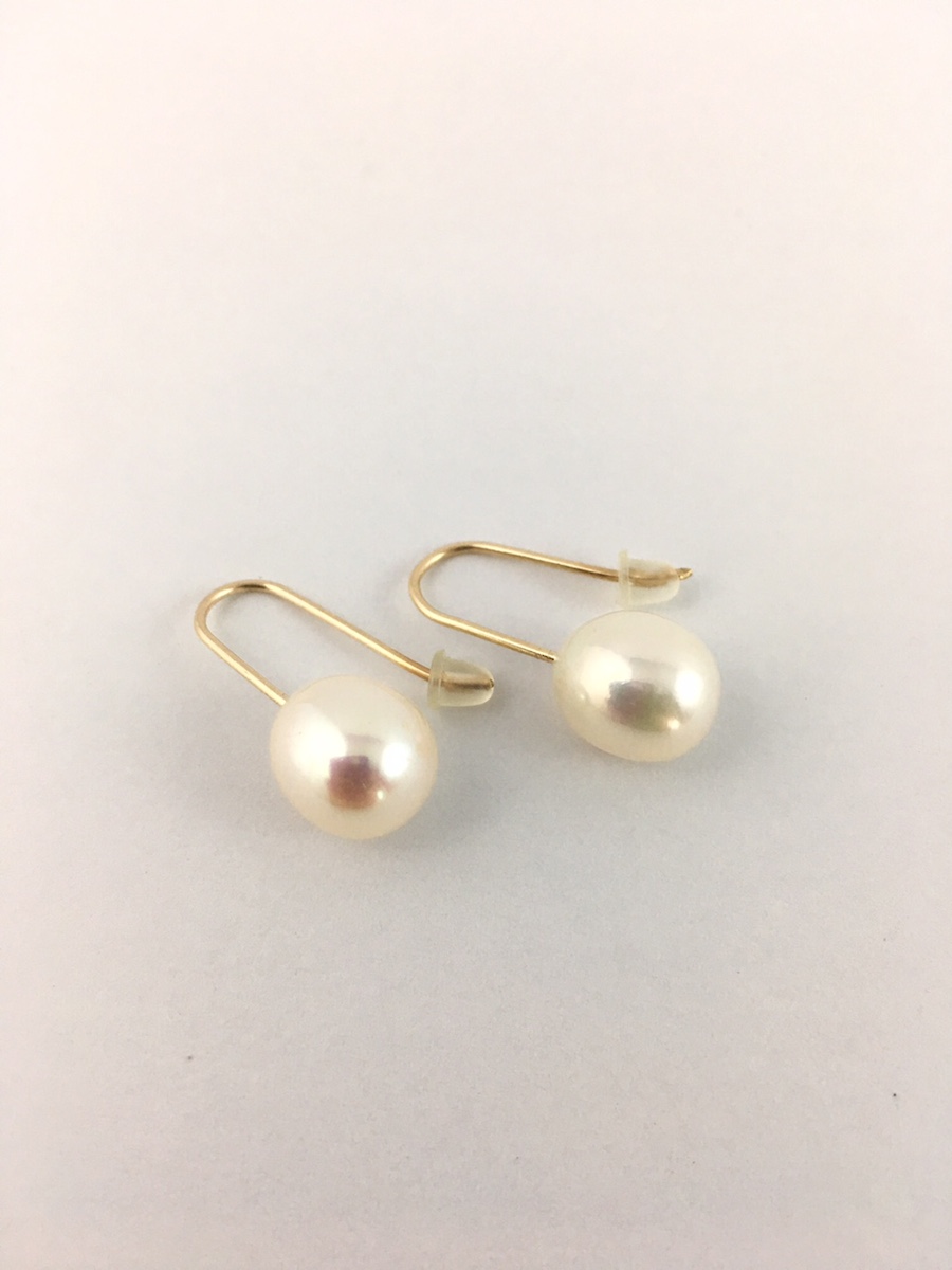 9ct Gold White Pearl Earrings - Jewels of Byron