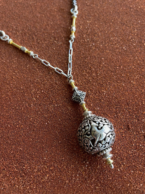 Carved Tibetan Sacred Deer Necklace