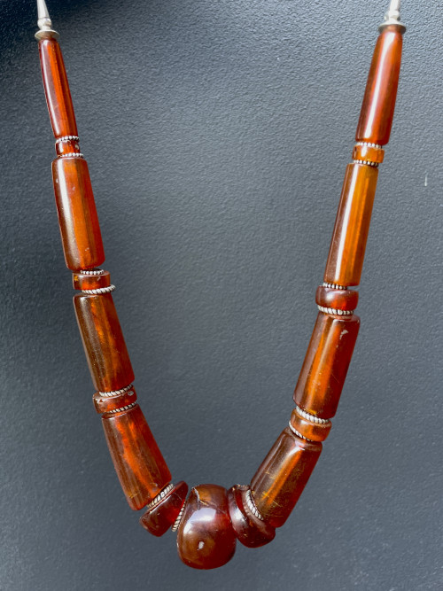 Ancient Burmese Red Amber Beads