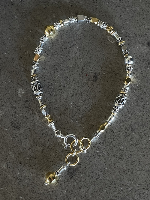 Delicate Silver and Gold Bracelet