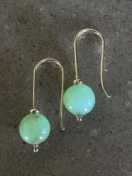 Australian Chrysoprase 9 and 14 CT Gold